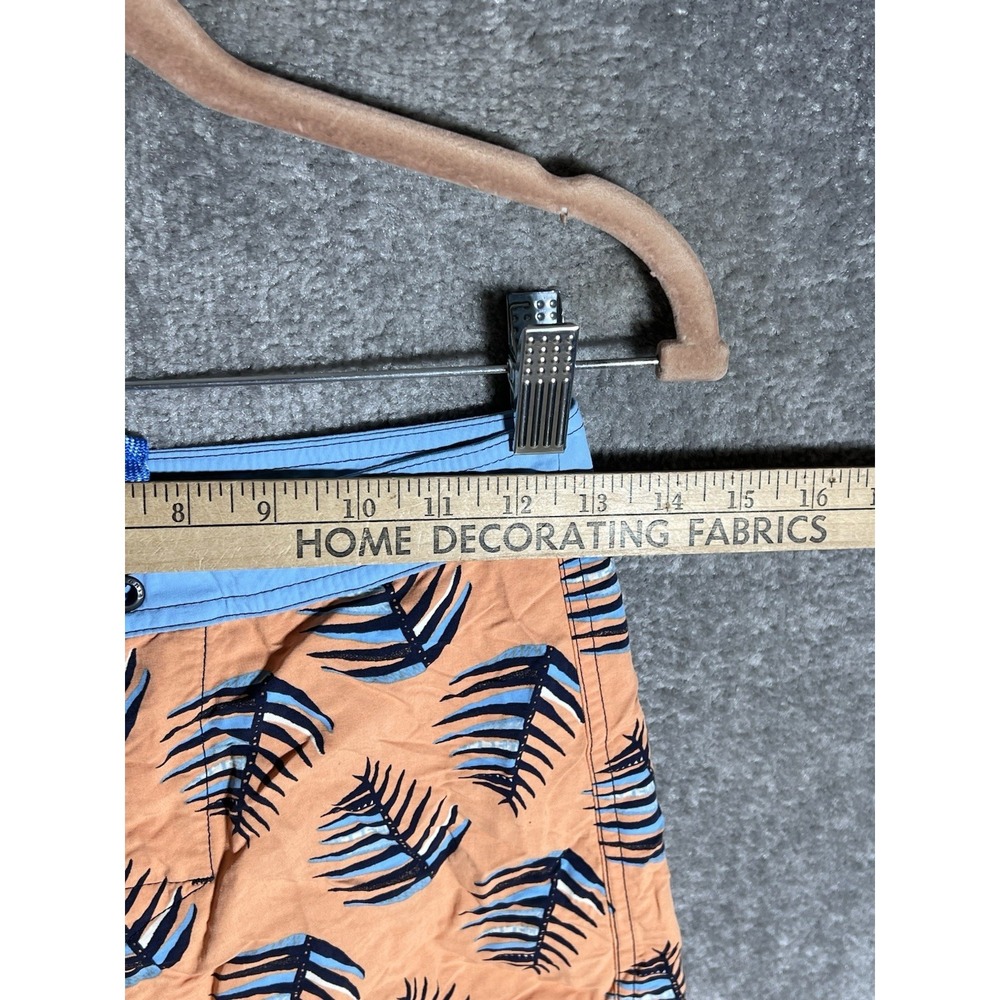 Patagonia Board Shorts Boys Size 12 Orange Blue Nylon Zip Pocket‎ Drawstring - Picture 7 of 9